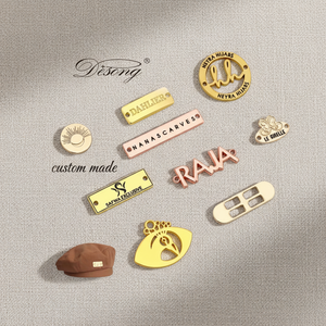 Sew On Metal Label Zinc Alloy Metal Nameplate Embossed Logo Metal <b>Tag</b> for Garment & Denim Accessories - Product Image 3