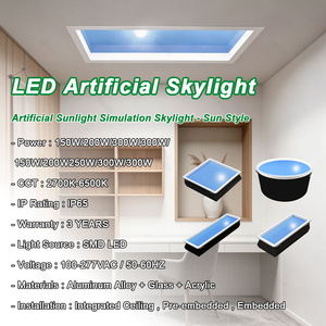 Coelux - Panel de Luz LED Inteligente para Techo, Simulación de <span class=keywords><strong>Tragaluz</strong></span> Artificial, Luz Solar Azul Cielo, Compatible <span class=keywords><strong>con</strong></span> Tuya, para Interiores - Product Image 2