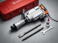 Marteau de démolition électrique robuste ADTO TOOLS HD125 1700W 66J à fort impact pour bricolage, rénovation de la maison, démontage de carrelage et murs
