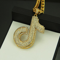 Collier avec symbole musical de note de musique, clé de sol, cadeau, collier statement, couleur or, pendentif en alliage pour femme et homme