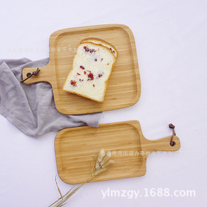 Plateau à gâteau en bois, plateau de service pour pain, couleur unie, pour hôtel, café, thé - Product Image 1