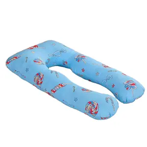 Sleeping Support Pillow For Pregnant Women Body 100% Cotton Rabbit Print U Shape Maternity Pillows Pregnancy Side Sleepers