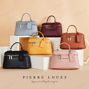 Pierre Loues Women's Crossbody Bag Yellow Large Capacity Zipper Closure Soft Handle Solid Color Everyday Use - Product Image 4