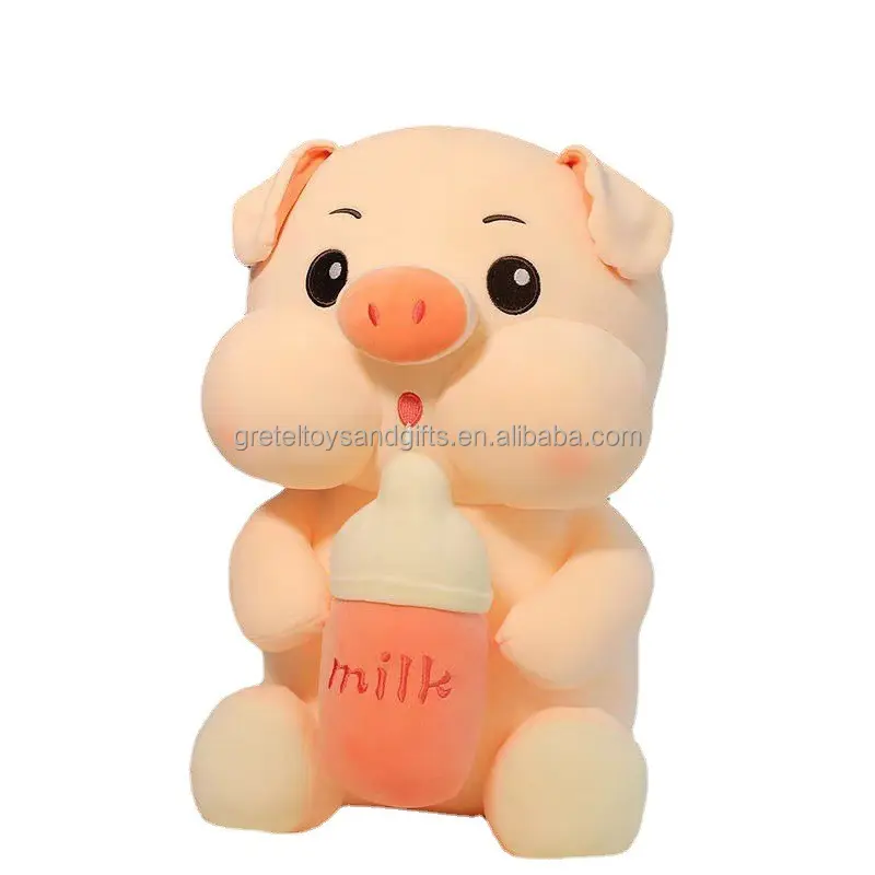 35cm 45cm 55cm 70cm dolması atmak yastık yapma üreticisi yumuşak şekil anime pembe süt kawaii boba domuz peluş oyuncaklar