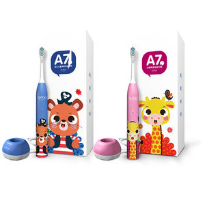 Elektrische Schallzahnbürste für Kinder mit sanfter Mundpflege, Cartoon-Design, IPX7 wasserdicht – weicher, TPE-ummantelter & biegsamer Kopf – Farbverlauf-Seidenborsten - Product Image 6