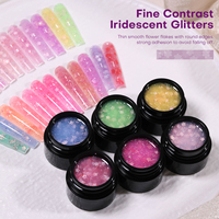 Nouvelle collection 2026 de gels de construction solides à paillettes florales, sans HEMA, sans chaleur, personnalisables pour studio, faible MOQ