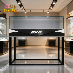 Vetrina Espositiva per <span class=keywords><strong>Gioielli</strong></span> <span class=keywords><strong>di</strong></span> Lusso Premium Moderna con Illuminazione LED, in Vetro Temperato Ecologico e Resistente, per <span class=keywords><strong>Gioielli</strong></span> in Diamanti e Oro - Product Image 2