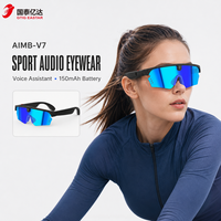 Lunettes de cyclisme intelligentes coupe-vent avec appels mains libres, haut-parleurs audio stéréo, protection UV, étanches IP65 et assistant IA