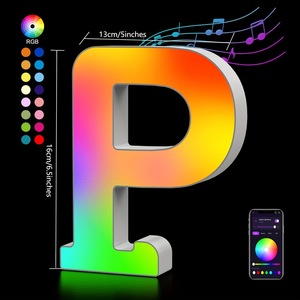 ไฟ LED ตัวอักษรเปลี่ยนสีได้ ใช้พลังงานจาก USB <span class=keywords><strong>ค</strong></span>วบ<span class=keywords><strong>ค</strong></span>ุมผ่านแอพ กันน้ำระดับ IP65 ไฟโฆษณาสำหรับกลางคืน - Product Image 6