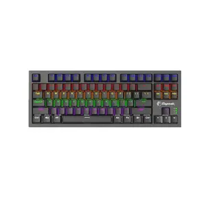 87 anahtar gökkuşağı ışık etkisi mekanik oyun klavyesi klasik manyetik klavye kapağı