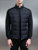 Veste matelassée technique TN personnalisée pour hommes, panneaux avant pour l'ajout de tissu doux sur les manches et l'arrière de la veste