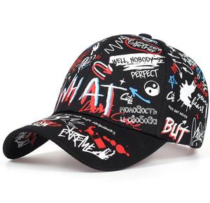 2024031903 qué pero perfecto bien nadie graffiti gorra de béisbol algodón - Product Image 1