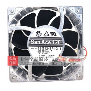 ซันโย ซันเอซ 120 9SG1248P1G11 48V 1A 120 มม.พัดลมระบายความร้อนกระแสตรงไร้แปรงถ่านแรงลมสูง - Product Image 1