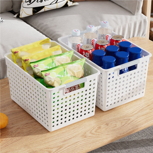 Durable Eco-Friendly <b>Plastic</b> Modern Household Pantry Storage Containers Handle Daily Desk Storage <b>Basket</b> Kitchen <b>Baskets</b> Factory - Product Image 4