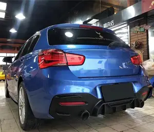 Competitie Stijl Achterbumper Diffuser Gloss Zwarte Achterlip Voor Bmw 1 Serie F20 M Sport Lci 2015-2019