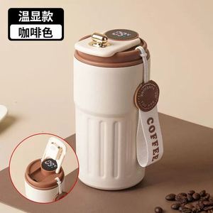 แก้วกาแฟแบบพกพา 2 ชั้น เก็บอุณหภูมิ พร้อมหน้าจอแสดงผลอุณหภูมิ  วัสดุสแตนเลส 316 ดีไซน์คลาสสิค ฝาปิด 12-24 ออนซ์  ลดราคาพิเศษ - Product Image 2