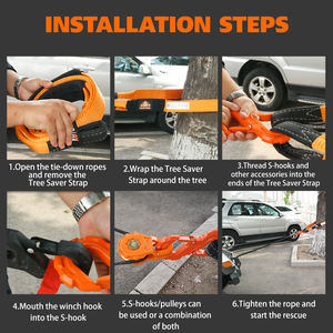 Outils d'urgence 100% Polyester Tree Saver & Trunk Protector Sangle de remorquage <span class=keywords><strong>pour</strong></span> voitures - Product Image 6