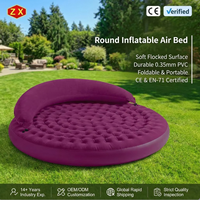 Colchón inflable plegable redondo para cama de aire
