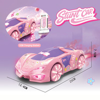 Voiture RC Stunt EPT Rose 2.4G 8CH pour Filles, Voiture Télécommandée à Double Pulvérisation avec Lumières et Musique, Nouvelle Voiture Jouet RC Énergétique pour Enfants