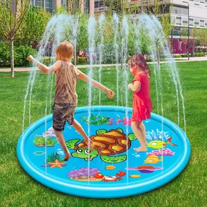 68 "ילדים ממטרה Pad עבור פעוט ילדי בני בנות חיצוני מים מחצלת צעצועי Splash Pad עם שכשוך בריכה