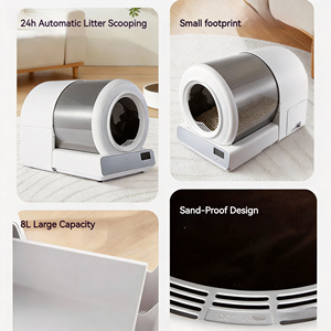 Self Cleaning Stainless Steel PP <strong>Automatic</strong> Roller Drum <strong>Litter</strong> Box Large Capacity Easy Clean Washable <strong>Tray</strong> for Multiple Cats Tuya - Product Image 3