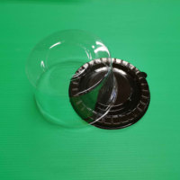 Petite boîte à gâteaux en plastique PET/PS jetable à bas prix avec couvercles transparents pour la cuisson et la restauration