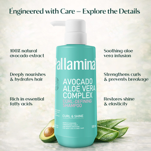 Shampooing Volumisant Anti-Chute et Anti-Pelliculaire à l'Avocat et à l'<span class=keywords><strong>Aloe</strong></span> Vera, Sans Sulfate, <span class=keywords><strong>Pur</strong></span> et Naturel, pour Cheveux Bouclés, Marque Privée - Product Image 5