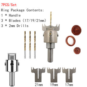 HUHAO בודהה חרוזים חותך כדור כלי עיבוד עץ טבעת עץ חרוז מקדחה כרסום חותך נתב מקדחה 7 יחידות סט - Product Image 6