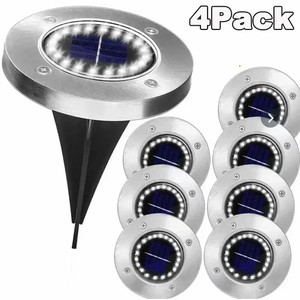 4 lampes solaires à <span class=keywords><strong>LED</strong></span> 8 <span class=keywords><strong>LED</strong></span> pour extérieur, jardin, terrasse, éclairage encastré, <span class=keywords><strong>projecteur</strong></span> <span class=keywords><strong>solaire</strong></span> <span class=keywords><strong>LED</strong></span> enterré - Product Image 1