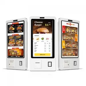 Kiosque tactile de commande automatique d'accepteur d'argent liquide de paiement de nourriture