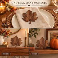 Ornement de table de Thanksgiving, décoration en bois en forme de citrouille sur le thème de l'automne pour les tables à manger, les cheminées et les étagères