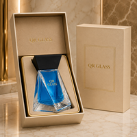 Flacon de parfum vide transparent personnalisé de 75 ml avec pulvérisateur à pompe, design unique, emballage et bouchon exclusifs