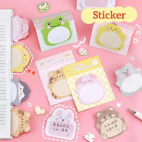 Notas Adhesivas con Forma de Animales Pequeños de Dibujos Animados – Papel de Notas Colorido y Bonito, Blocs de Notas Creativos con Formas Simples para la Escuela y la Oficina