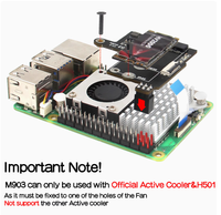 Raspberry Pi 5 PCIe M.2 NVMe M.2 SSD Expansion Board M903 High-Speed Gen3 Development Board untuk SSD Ukuran 2280/2260