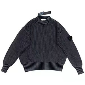 Pull tricoté de luxe à capuche pour homme, style streetwear hip-hop urbain, 100% coton, vintage haut de gamme, idéal pour l'automne et les loisirs - Product Image 2