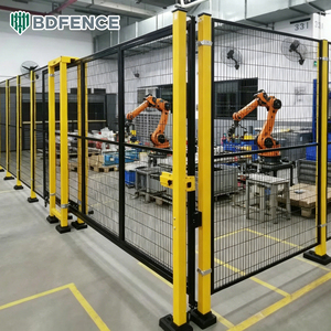 Clôture de zone de travail pour robot industriel avec coins renforcés et finition <span class=keywords><strong>anti</strong></span>-corrosion, renforçant la protection des clôtures de robots - Product Image 1