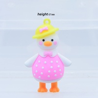 Haute qualité mode canard 3D résine Microlandschaft ceinture crochet dessin animé animaux pendentif résine canard pour la décoration