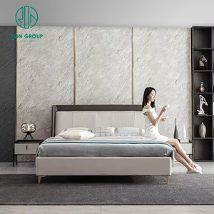 Alta calidad elegante estable de lujo moderno dormitorio muebles <span class=keywords><strong>cama</strong></span> king size pies delgados mesita de noche <span class=keywords><strong>cama</strong></span> <span class=keywords><strong>tapizada</strong></span> - Product Image 2