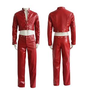 Costume de cosplay pour homme adulte Halloween <span class=keywords><strong>Les</strong></span> <span class=keywords><strong>Sept</strong></span> <span class=keywords><strong>Péchés</strong></span> Capitaux Veste en cuir rouge Pantalon en cuir Ban AOKG-104 - Product Image 1