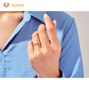 <span class=keywords><strong>Bague</strong></span> en diamant de laboratoire ovale, <span class=keywords><strong>bague</strong></span> de fiançailles en <span class=keywords><strong>or</strong></span> 14 carats avec diamant de laboratoire ovale - Product Image 2