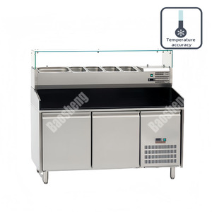 Amerikan tarzı buzdolabı ekipmanları ticari tezgah altı buzdolabı Pizza hazırlık masa buzdolabı salata sandviç hazırlık Chiller - Product Image 2