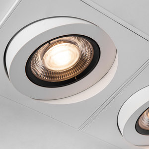 Nuevo Diseño Cuadrado Estilo Nórdico Interior Diseño Delgado 2*30W Downlight Redondo <span class=keywords><strong>Atom</strong></span> TRIM TILT Downlight LED Empotrable - Product Image 3