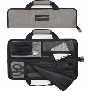 Sac de rangement pour ustensiles de cuisine, sac à roulettes en toile pour couteaux de chef, échantillon gratuit - Product Image 4