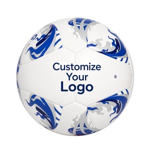 Personnalisez votre ballon de football avec logo, taille 5, ballon d'entraînement durable, motif blanc et bleu - Product Image 3