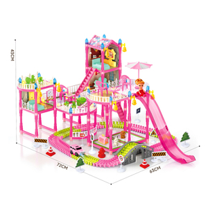 Vendita calda casa delle bambole per bambini per ragazze con auto da corsa pista di auto da corsa giocattolo casa delle bambole - Product Image 4