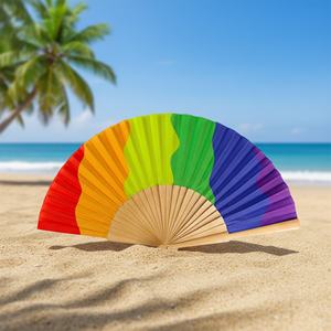 Abanicos de Mano Plegables de Tela, Diseño Único y Personalizable, Mini Abanicos de Bambú Sencillos y Elegantes para Fiestas, Venta al Por Mayor - Product Image 4