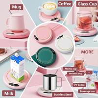 Mini chauffage électrique intelligent à charge USB pour le bureau ou la maison Chauffe-tasse à café en céramique électrique Grand cadeau de bureau ou de maison