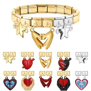 Italian DIY Ring Retro <b>Bracelet</b> Set Exquisite Pendant Accessories Cross-Border Double Hanging Module Creative Fashion Charm - Product Image 2