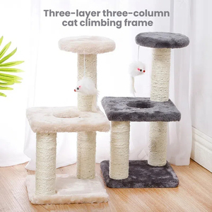 Pequeña torre de madera para gatos, muebles para gatos, condominio con poste para rascar para gatos de interior, gatitos, actividad, gatito, casa de juegos para mascotas - Product Image 2