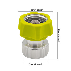 Connecteur de tuyau d'arrosage Sl Garden, filtre en alliage d'aluminium fileté de 3/4 pouces pour nettoyeur haute pression et outils d'arrosage - Product Image 1